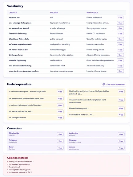 Vocabulary & expressions