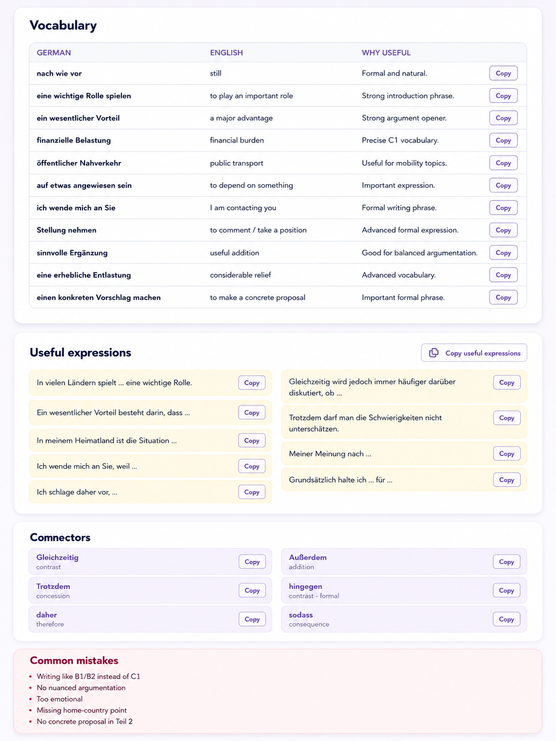Vocabulary & expressions